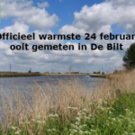 Officieel warmste 24 februari ooit gemeten in De Bilt