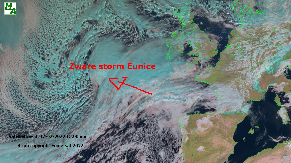 Eunice: zware storm en windstoten in orkaankracht