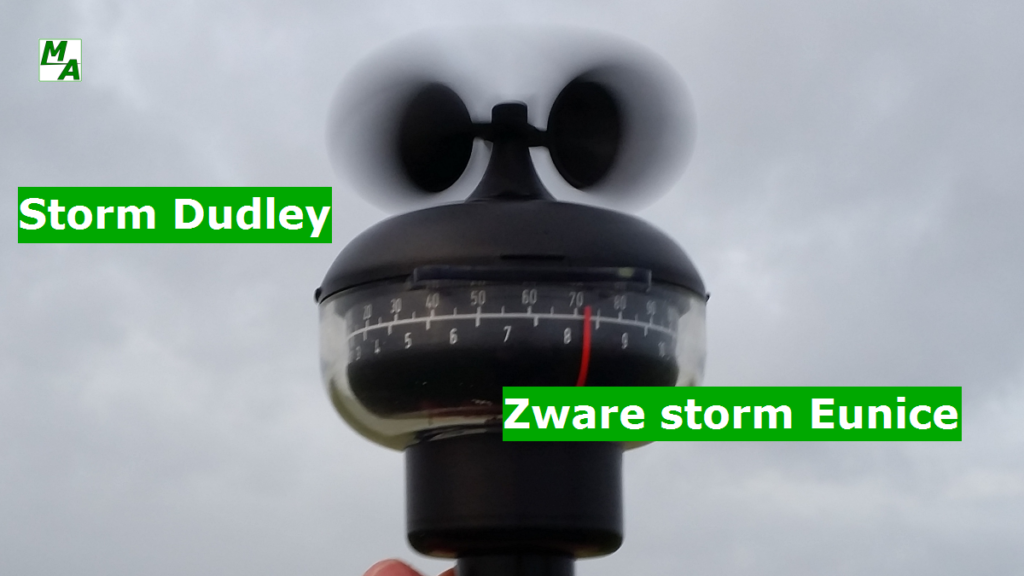 Storm Dudley en zware storm Eunice komen eraan!