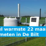 Officieel warmste 22 maart ooit gemeten in De Bilt