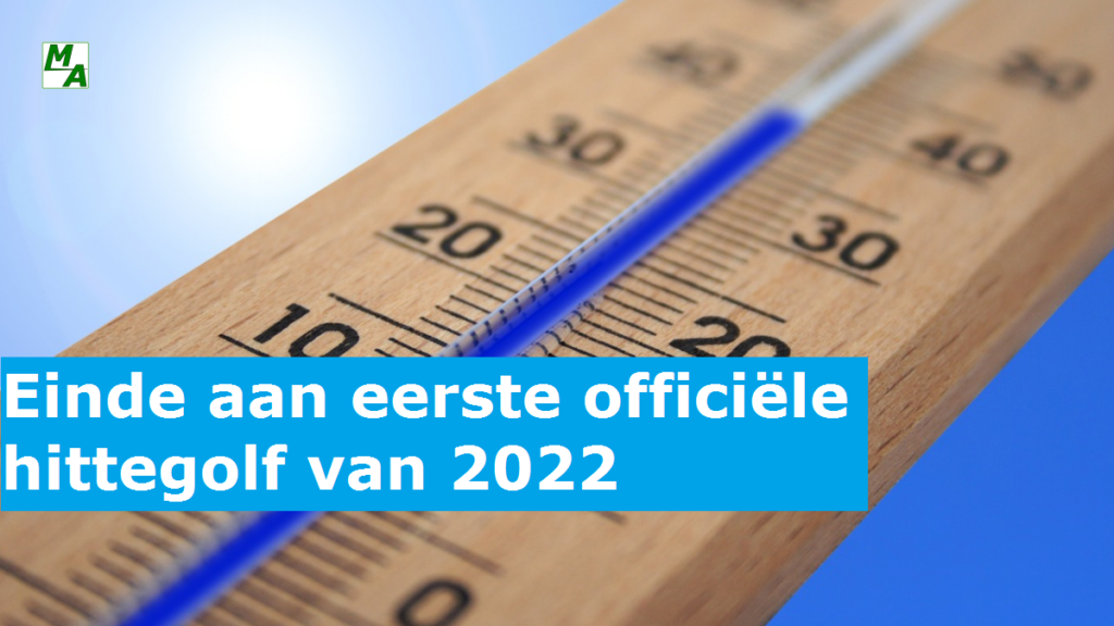 Einde aan eerste officiële hittegolf van 2022