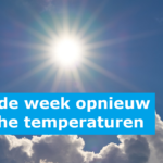Komende week opnieuw tropische temperaturen