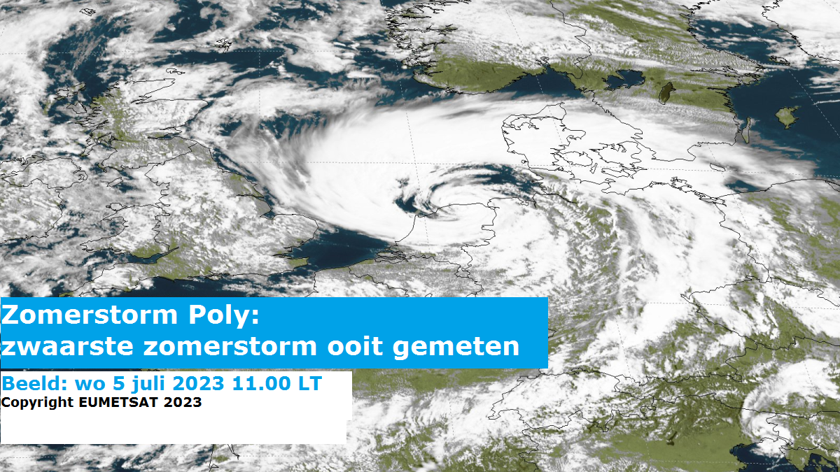 Storm Poly: zwaarste zomerstorm ooit gemeten in Nederland