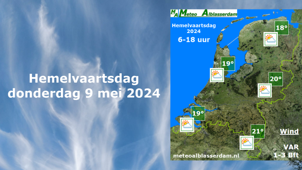 Zonniger, warmer en droog lenteweer tijdens Hemelvaartsdag